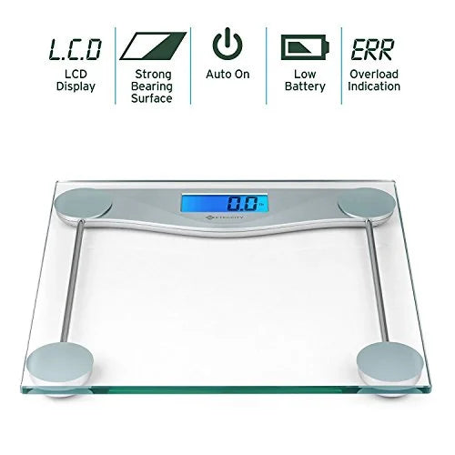 Etekcity Scale for Weight, 400lb Capacity Bathroom Scale with LCD Display, Silver, EB4074C