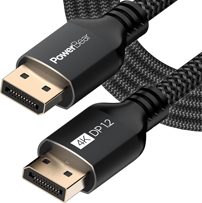 4k Displayport Cable | Ultra HD High Speed Display Port Cable for Gaming Monitor, Laptop, TV & PC