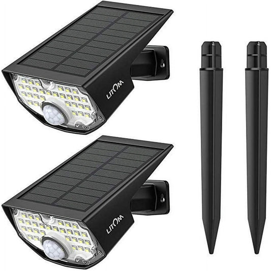 30 LED Solar Motion Sensor Landscape Spotlights